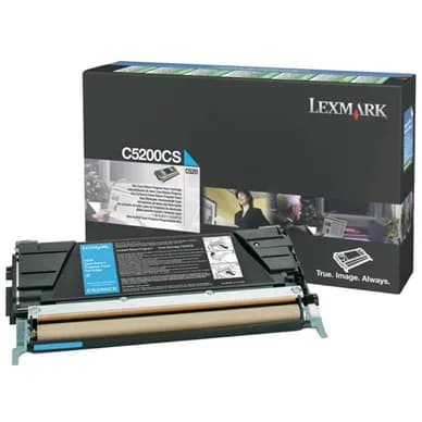 Lexmark Värikasetti cyan 1.500 siva return C5200CS Vastaa: N/A