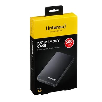 Intenso Intenso Memory Case 2,5" USB 3.0 500 GB Black 4034303014125 Vastaa: N/A