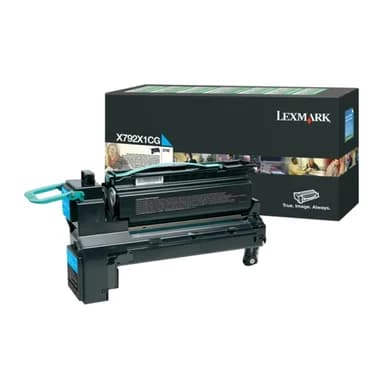 Lexmark Värikasetti cyan 20.000 sivua X792X1CG Vastaa: N/A