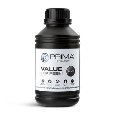 Prima PrimaCreator Value DLP / UV Resin 500 ml musta 7340002114408 Vastaa: N/A