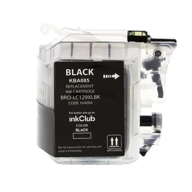 inkClub Mustepatruuna musta, 2.600 sivua (61 ml) KBA085 Vastaa: LC129XLBK – inkClub