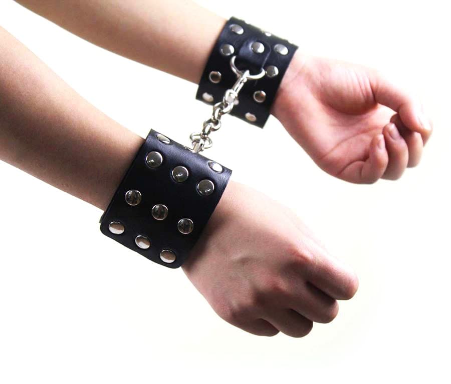 Leather handcuffs with loops – Hotlips - Sex toys