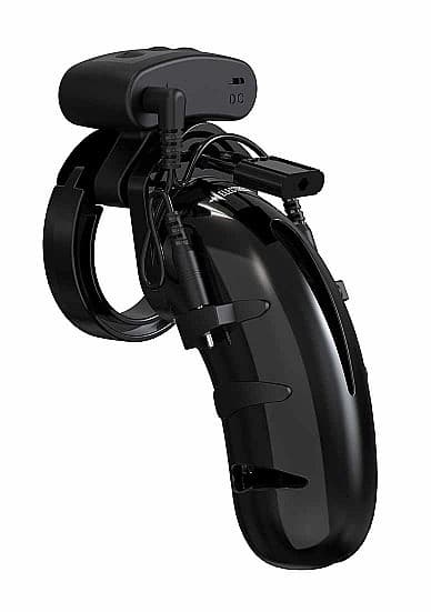 Model 22 - Chastity - 12 cm -Black  Cock Cage with Electro