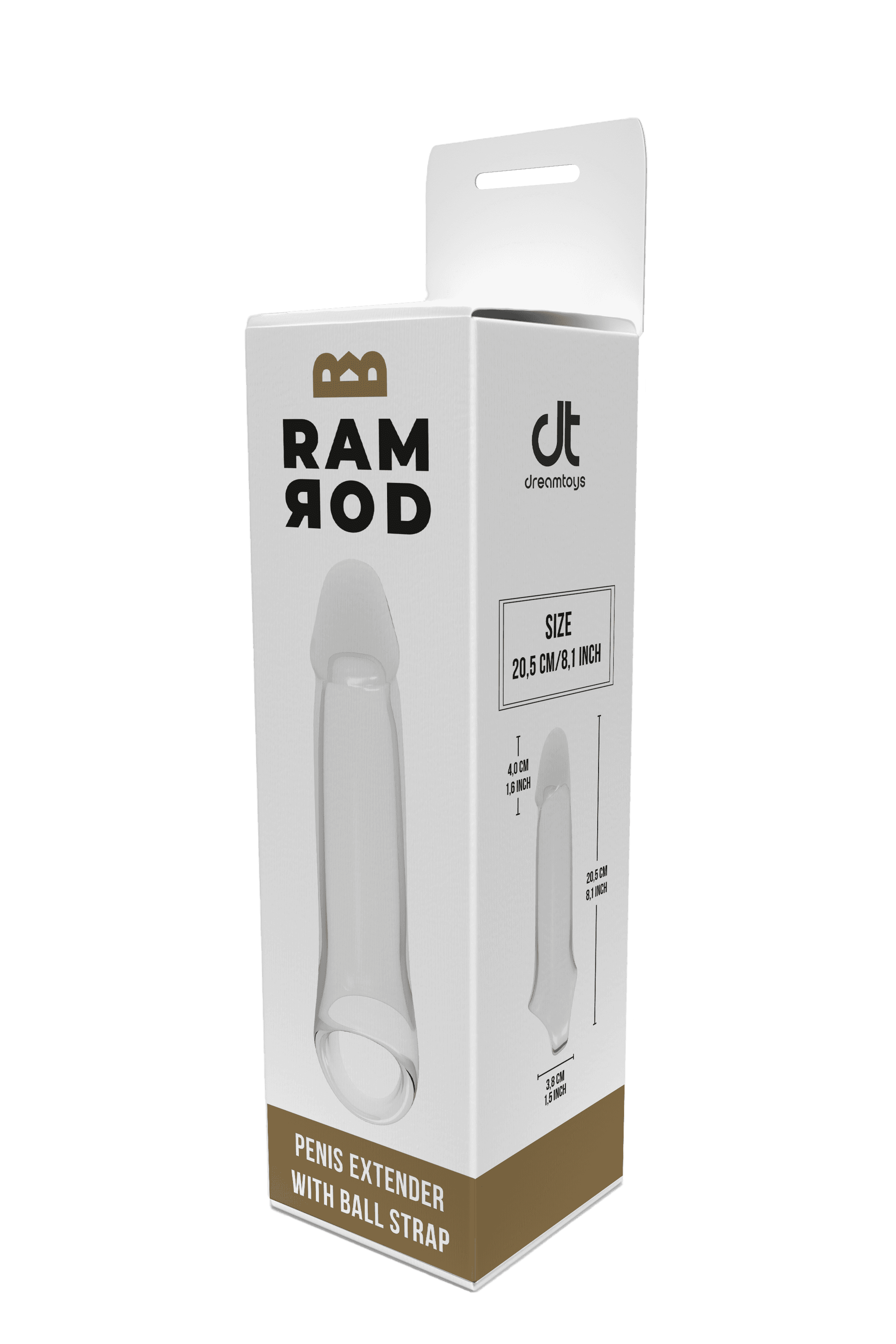 Ramrod Extender with Ball Strap - 20,5 cm Peniksenpidennys