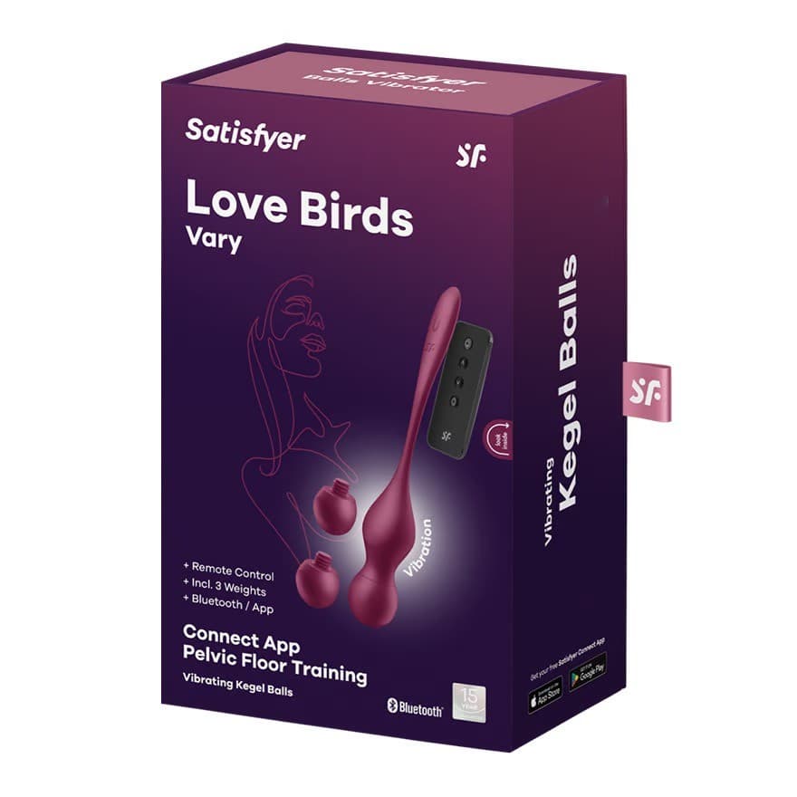 Satisfyer Love Birds Vary Connect App - Värisevät Geishakuulat Lantionpohjan Harjoitteluun – Satisfyer