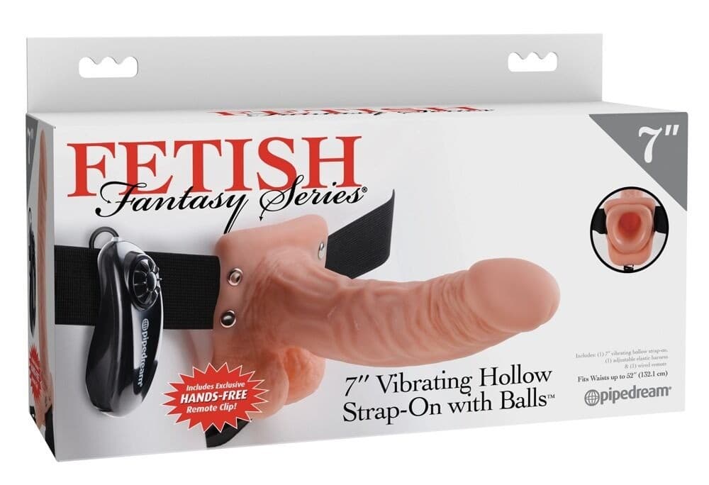 Vibrating Hollow Strap-On 18 cm – Pipedream