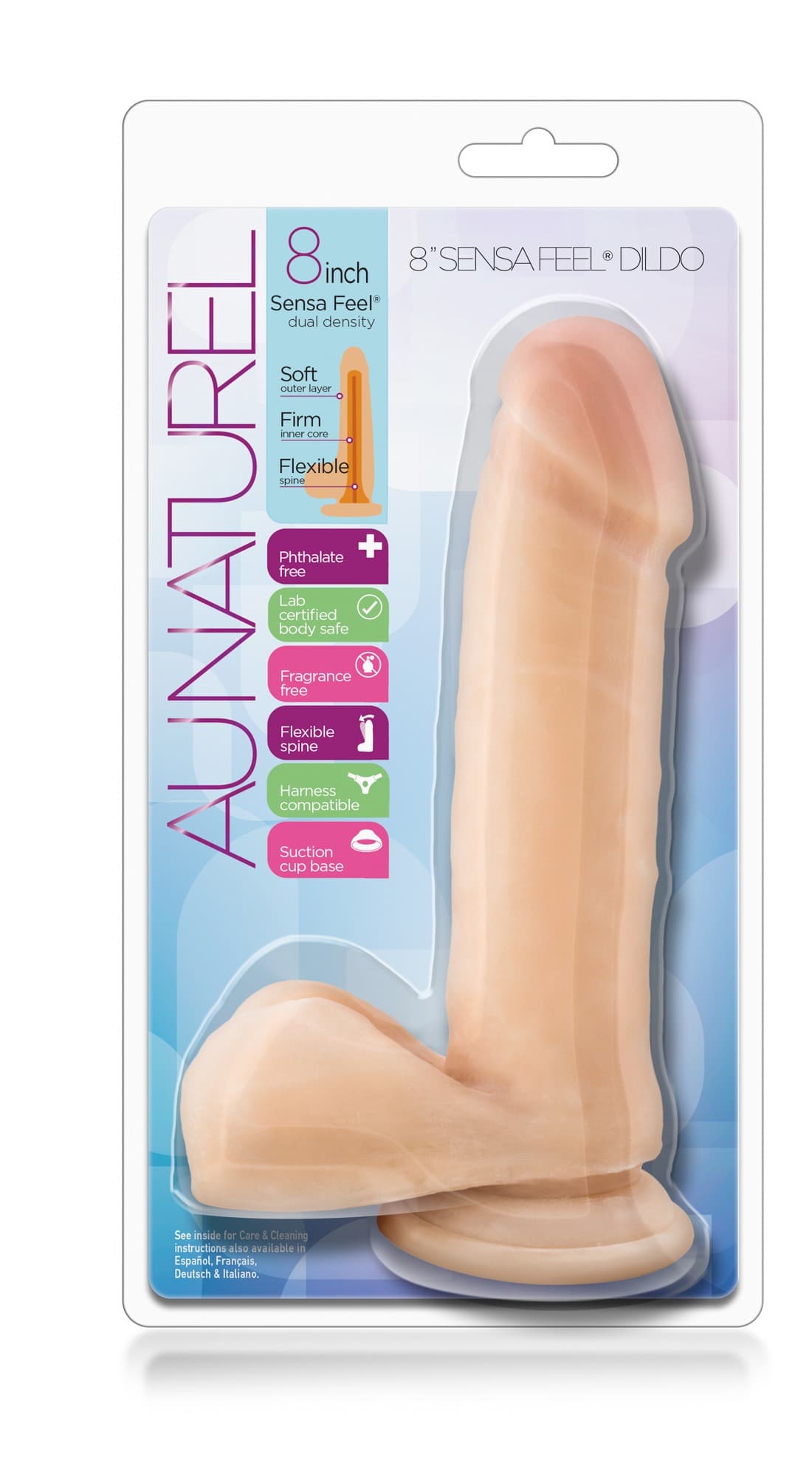 Blush Au Naturel Sensa Feel Dildo, 20 cm