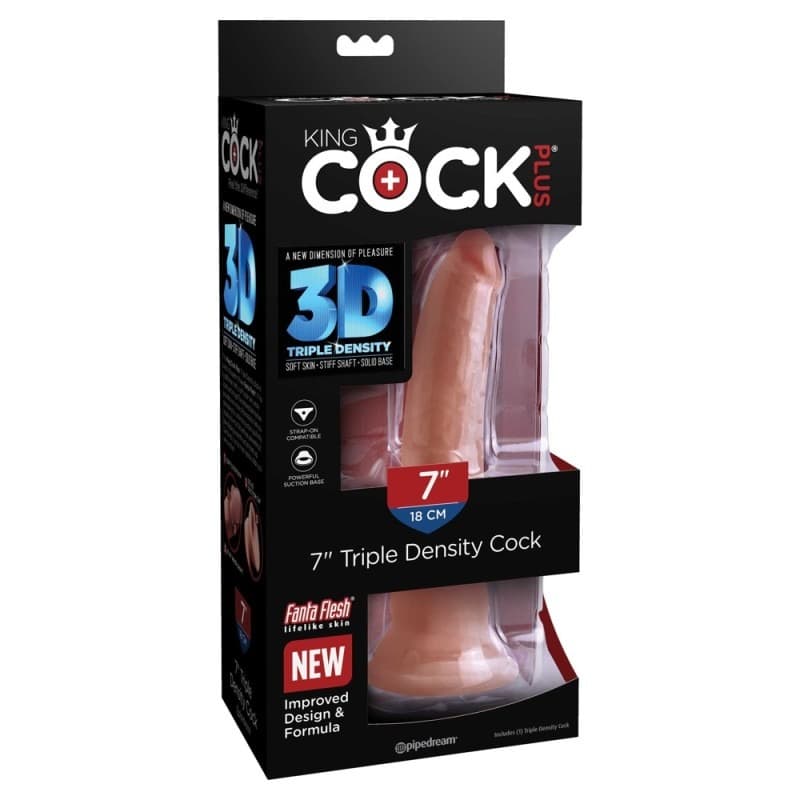 Pipedream King Cock Plus Triple Density realistinen dildo 21 cm