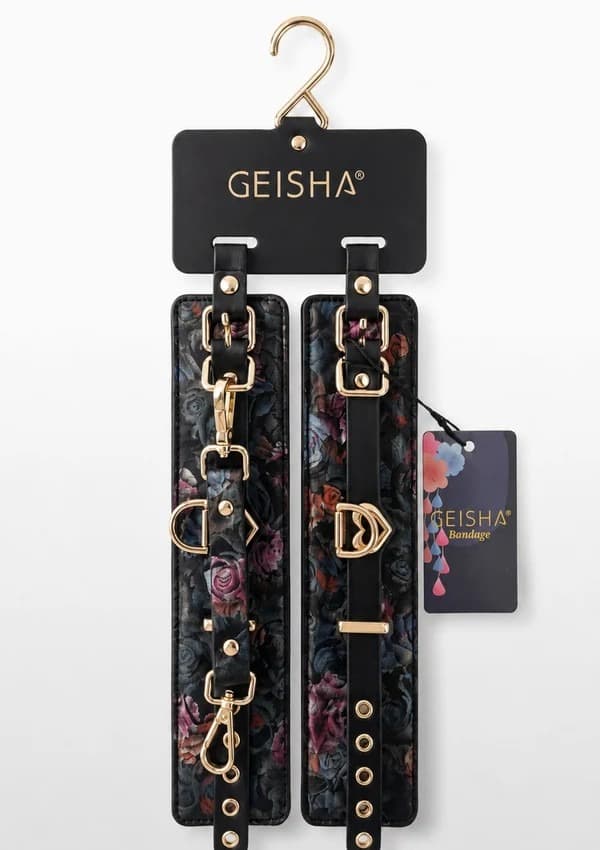 Geisha Kukkakuvioiset bondage-nilkkakahleet