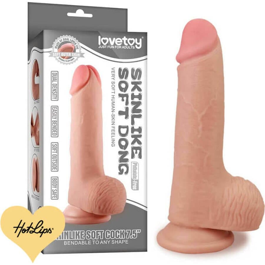 Realistinen Lorenzo Nude Dildo – Imukuplla ja Strap-On-Yhteensopiva