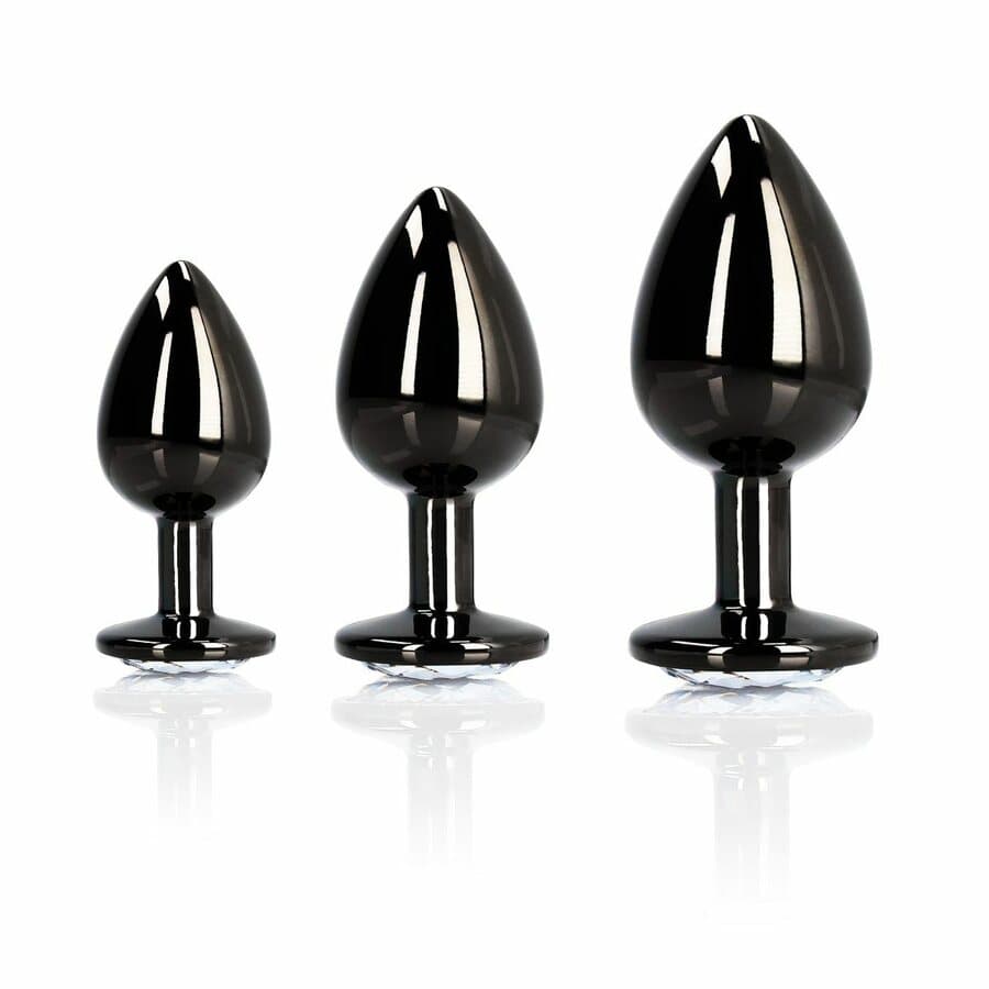 Ouch Metallinen Anaalitappi Koristekivellä – Gunmetal – Ouch