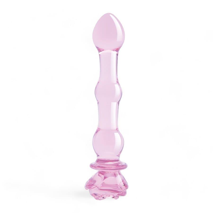 Dream Toys Ruusupohja Lasidildo – Helmimäinen Varsi