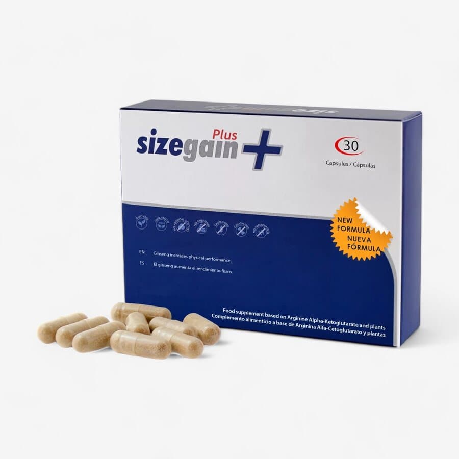 Sizegain Plus – Miesten Ravintolisä Seksuaalisen Hyvinvoinnin Tukemiseen (30 kapselia)
