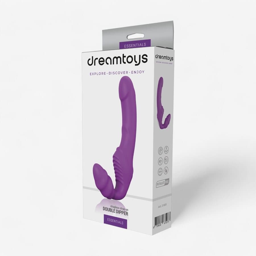 Dream Toys Moottoroitu Hihnaton Strap-On Dildo – Lila, Ladattava – Dream Toys