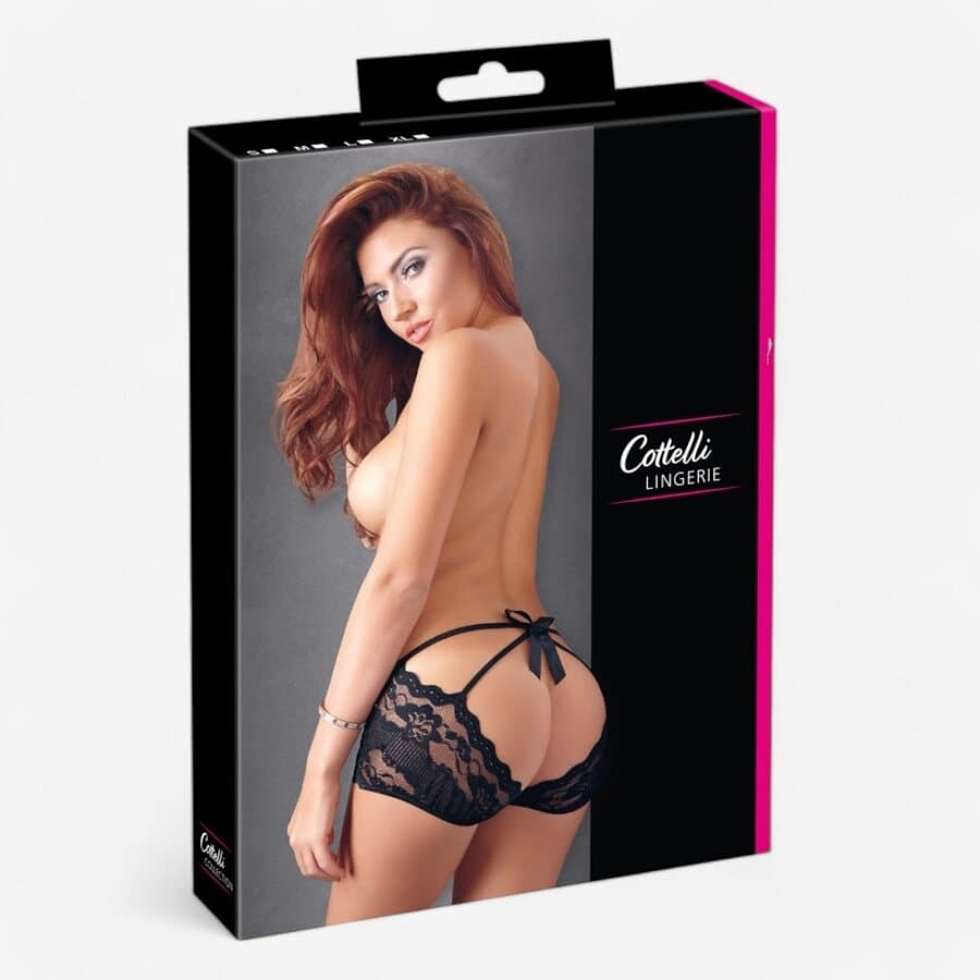 Cottelli Lingerie Avoimet Pitsipikkuhousut – Pepusta Auki, Takana Rusetti – Cottelli Lingerie