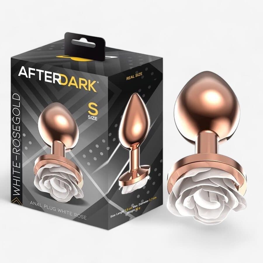Afterdark Anal Plug White Rose Kulta – Afterdark