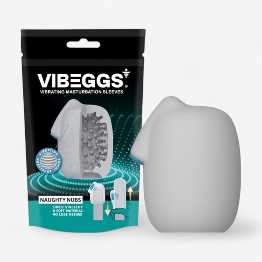 Vibeggs Naughty Nubs – värisevä masturbaattoriholkki (vedellä aktivoituva) – Vibeggs