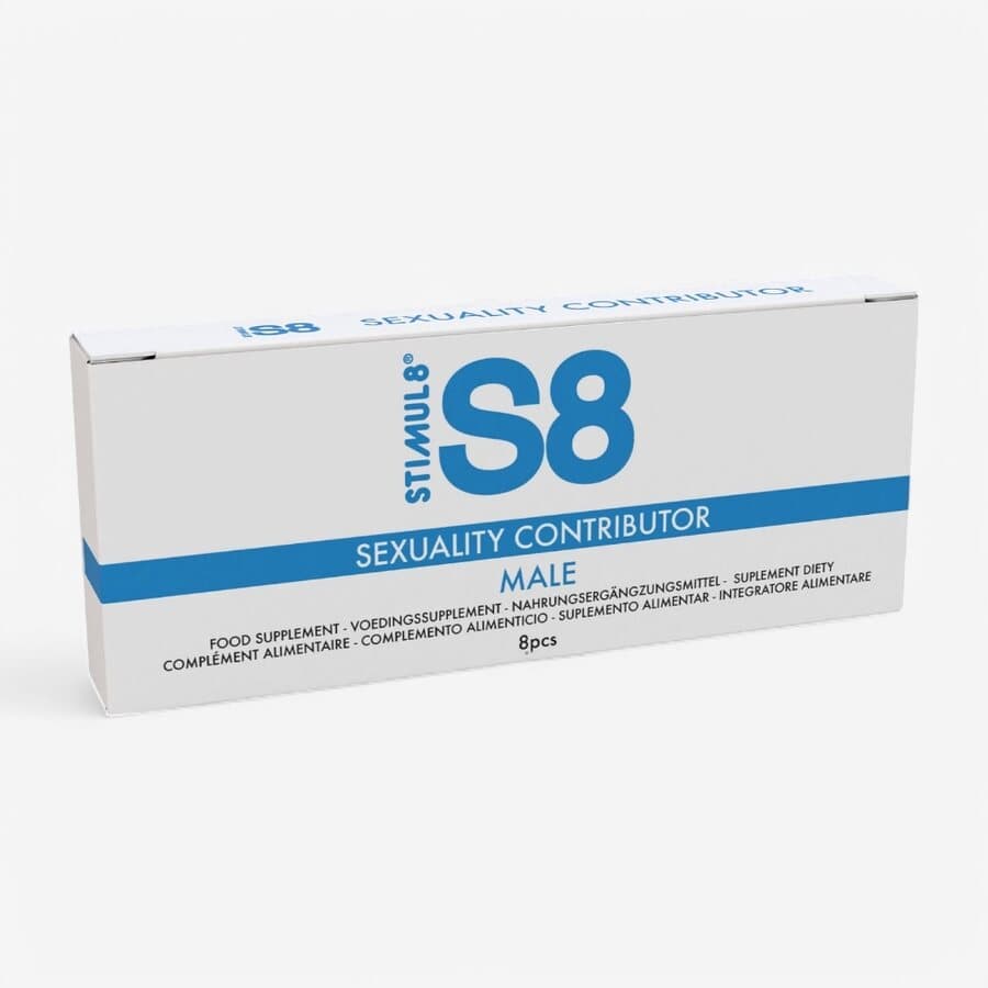 Stimul8 S8 Sexuality Male Tabs – Ravintolisä miehille, sinkki ylläpitää normaalia testosteronitasoa (8 tabl.) – Stimul8 S8