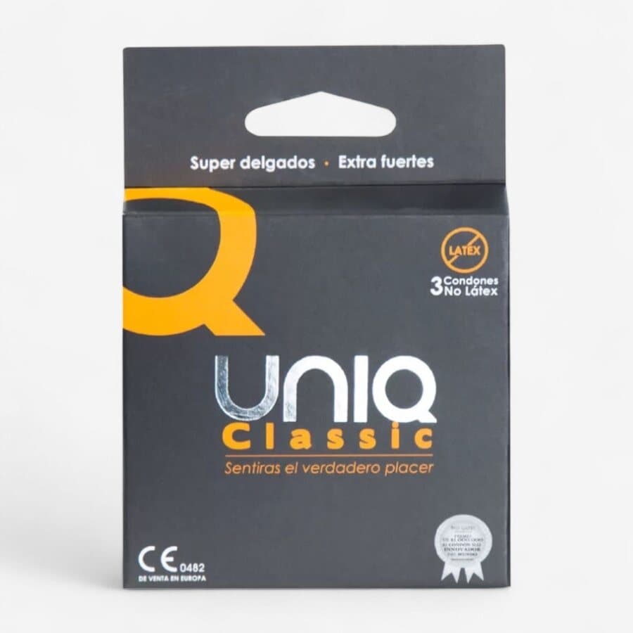 Uniq Condoms Classic 0,008 mm Lateksiton Kondomi 3 kpl