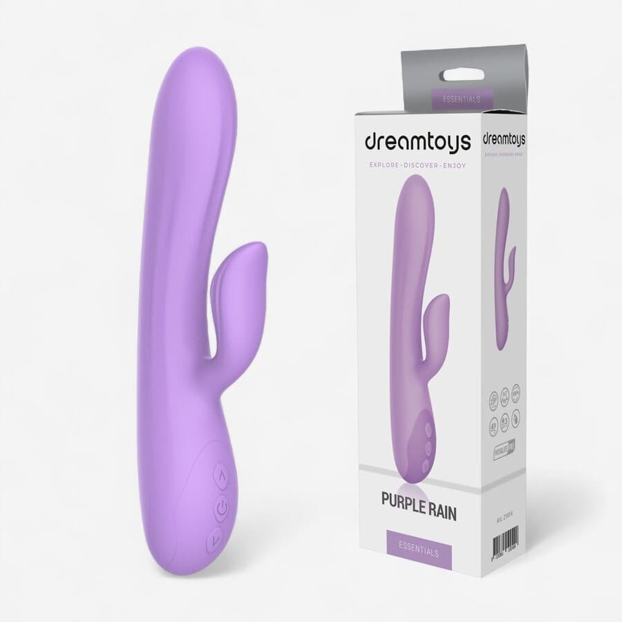 Dream Toys Purple Rain Luxe – Joustava Duo Nautintovibraattori – Dream Toys