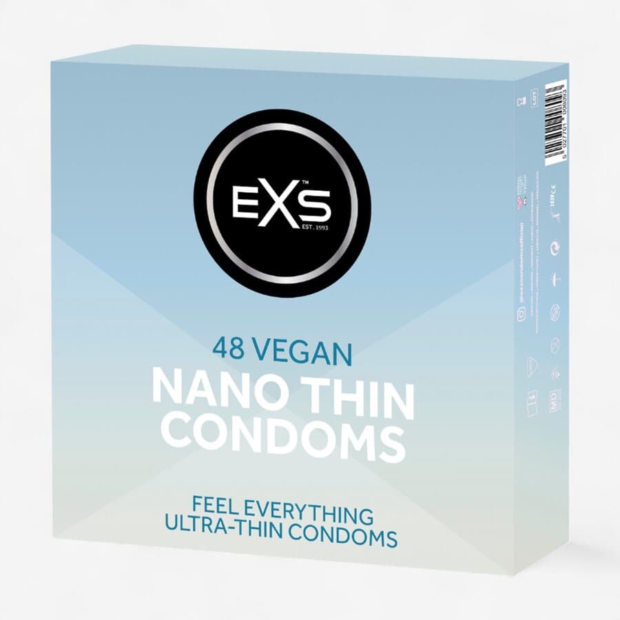 EXS Condoms Erittäin Ohuet Kondomit 48 kpl – Nano Vegan UltraFeel – EXS Condoms