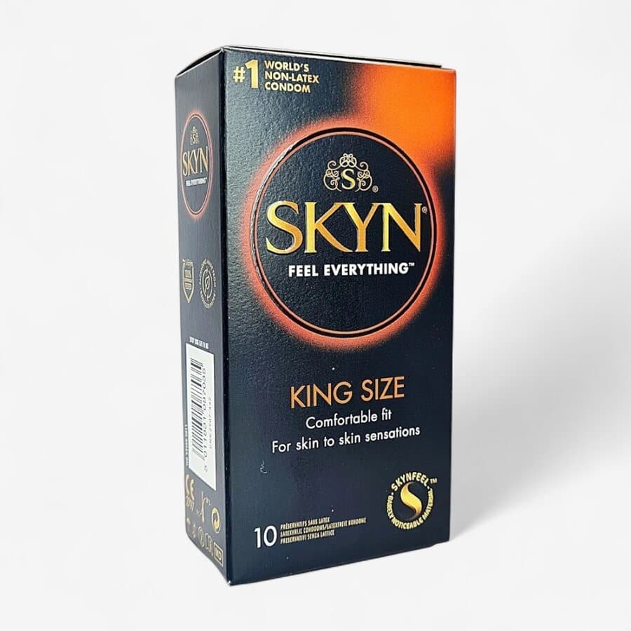 Skyn King Size Polyisopreeni Kondomi 10 kpl – Lateksiton ja Tilavampi – Skyn