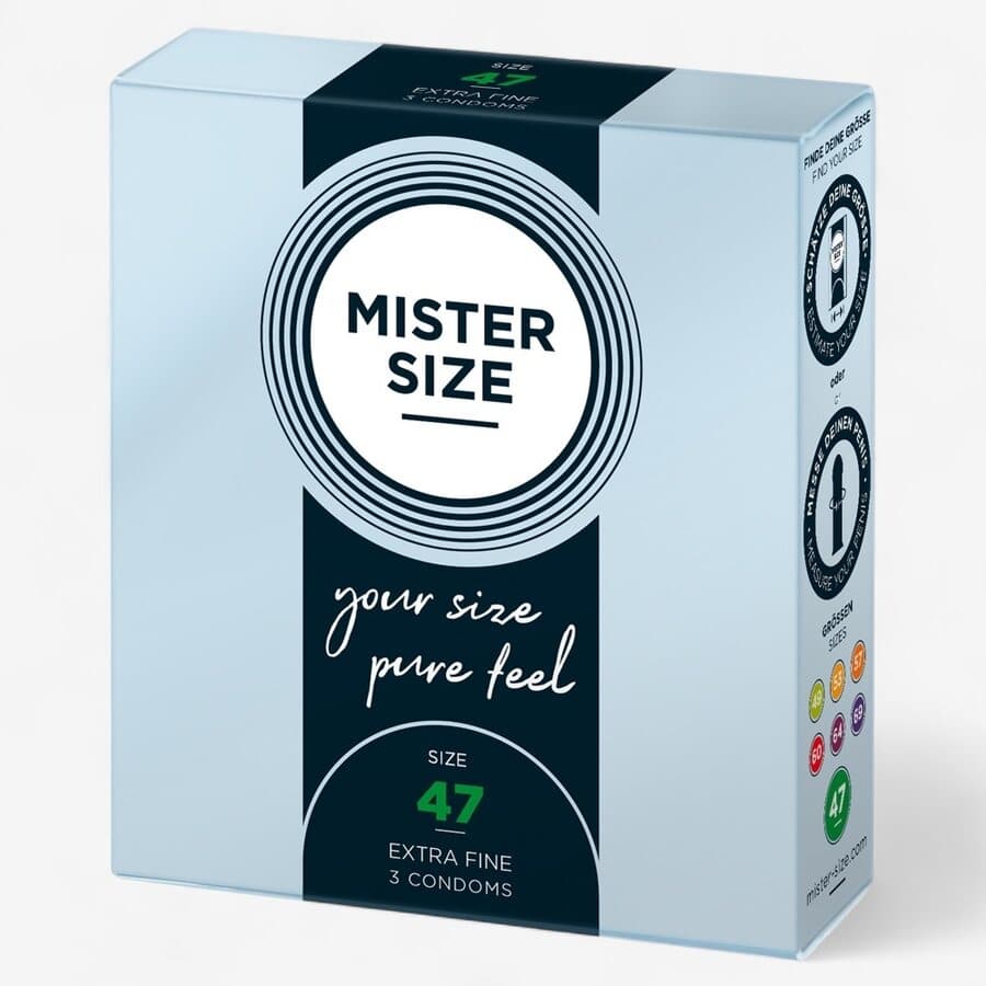 MISTER SIZE Kondomi 47 mm – Ultraohut & Täydellinen Istuvuus, 3 kpl – MISTER SIZE