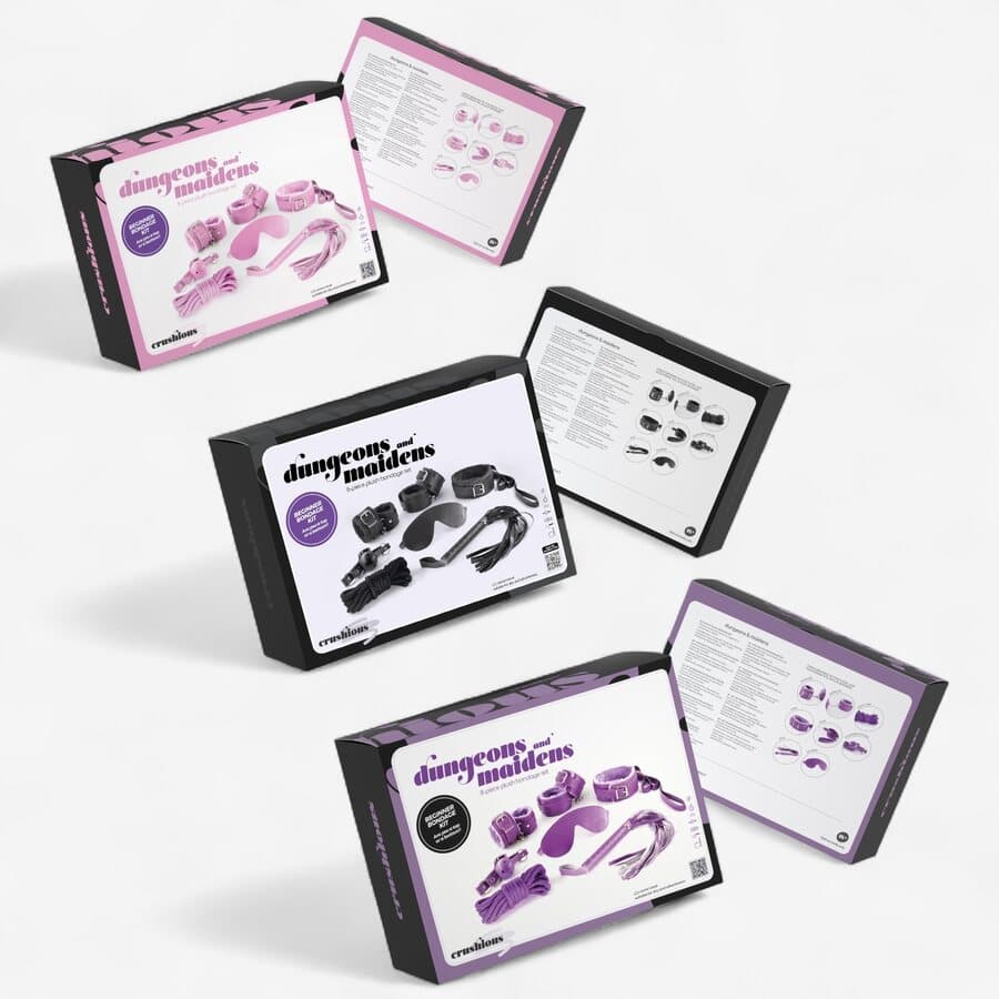 Crushious Dungeons & Maidens – 8-Osainen Pehmustettu BDSM Aloitussetti