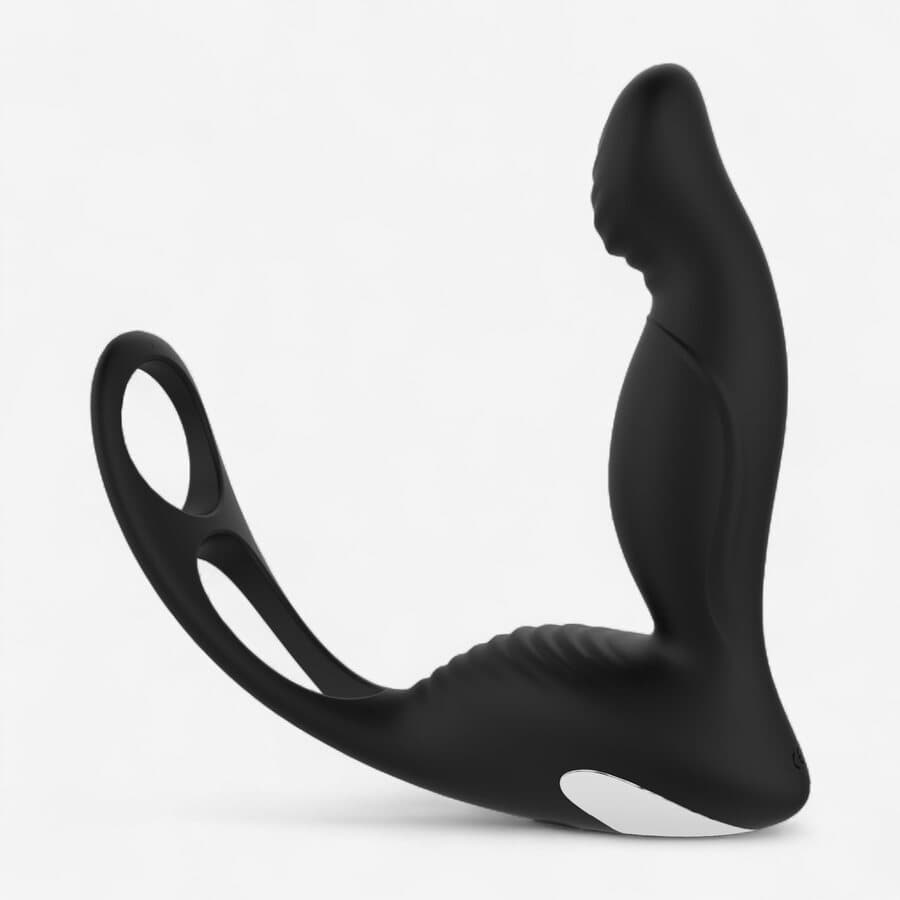 Dream Toys P-Pleaser – Eturauhasvibraattori kaksoisrenkaalla (ladattava, 9 ohjelmaa) – Dream Toys