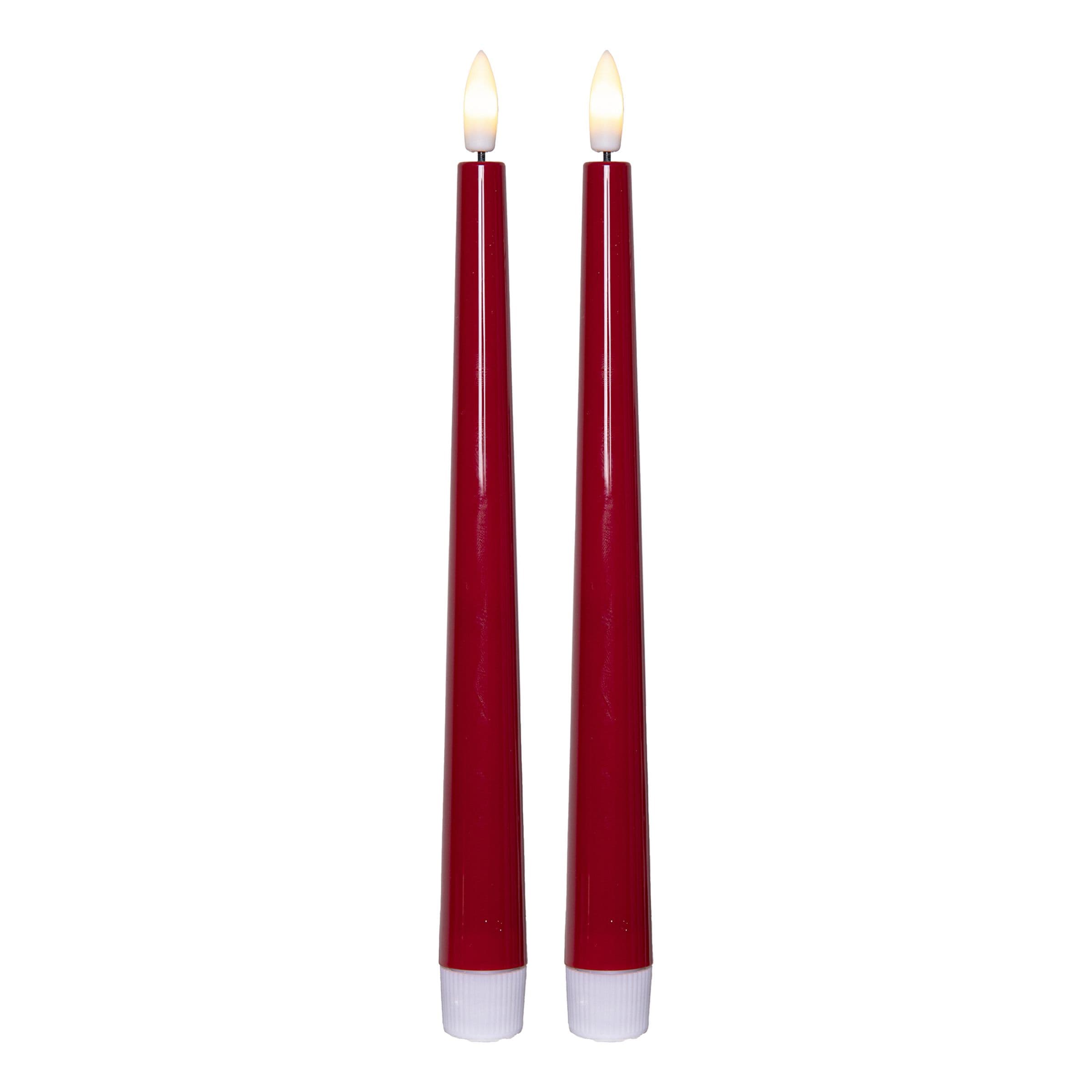 LED-kruunukynttilät Punaiset - 2-pakkaus