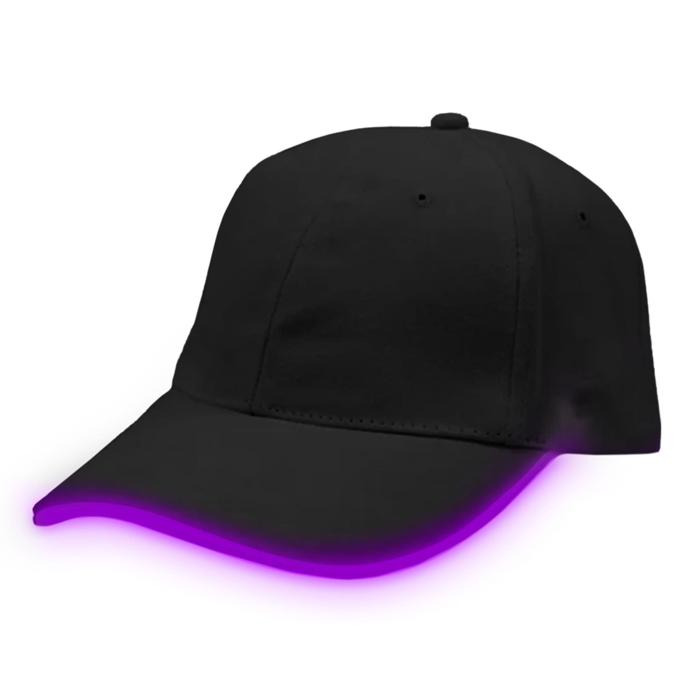 Lysande LED-lippis Musta - One size