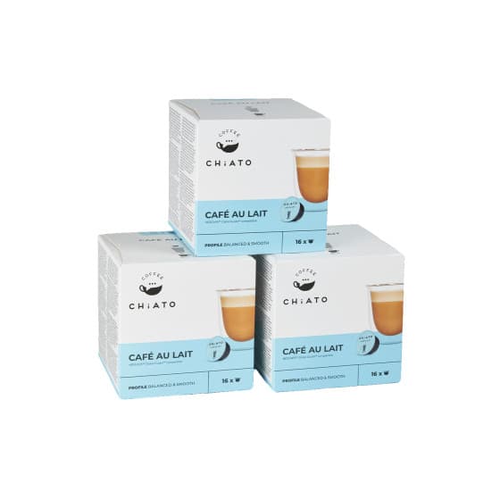 NESCAFÉ® Dolce Gusto® koneisiin sopivat kahvikapselit CHiATO Café au Lait, 3 x 16 kpl.