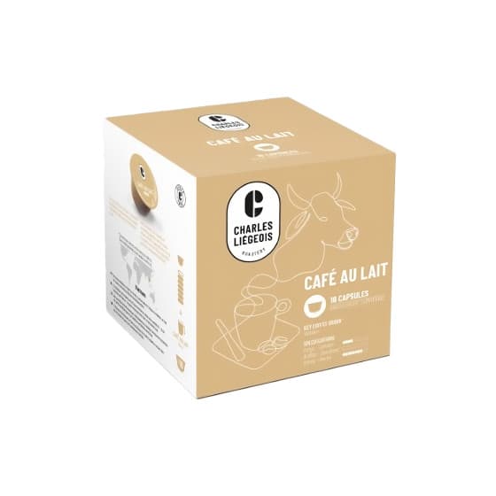 NESCAFÉ® Dolce Gusto® koneisiin sopivat kahvikapselit Charles Liégeois Café au lait, 16 kpl.