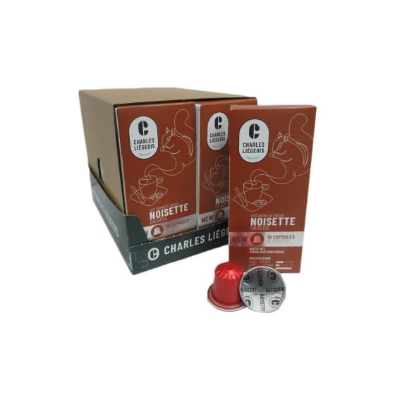 Nespresso® koneisiin sopivat kahvikapselit Charles Liégeois Noisette, 10 kpl.