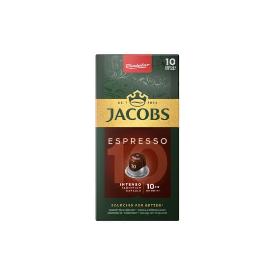JACOBS Espresso 10 Intenso kahvikapselit Nespresso®-kahvikoneisiin, 10 kpl. – JDE