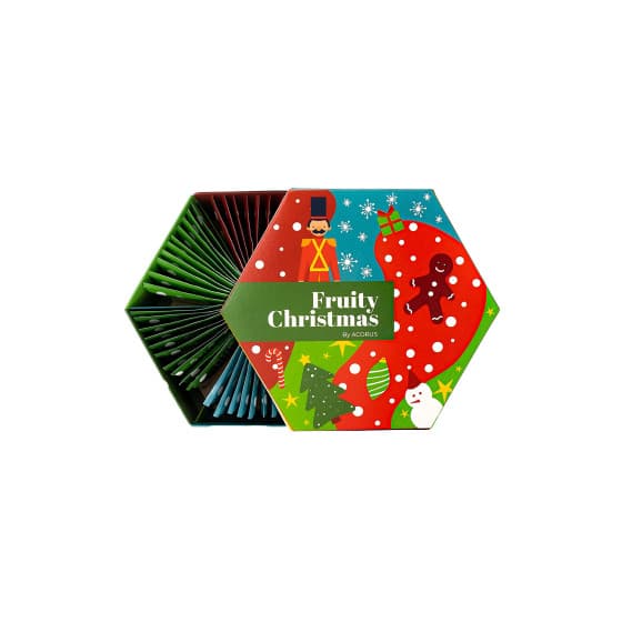 Hedelmäteelajitelma ACORUS Fruity Christmas, 60 kpl. (125 g) – Acorus