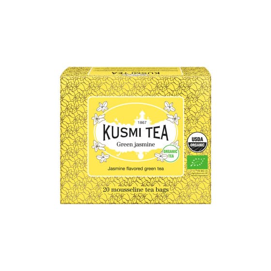 Luomu vihreä tee Kusmi Tea Green Jasmine – 20 musliiniteepussia – Kusmi Tea
