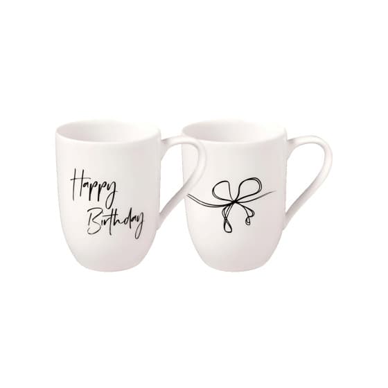 Mukisetti Villeroy &amp; Boch Statement Happy Birthday, 2 x 290 ml – Villeroy Boch