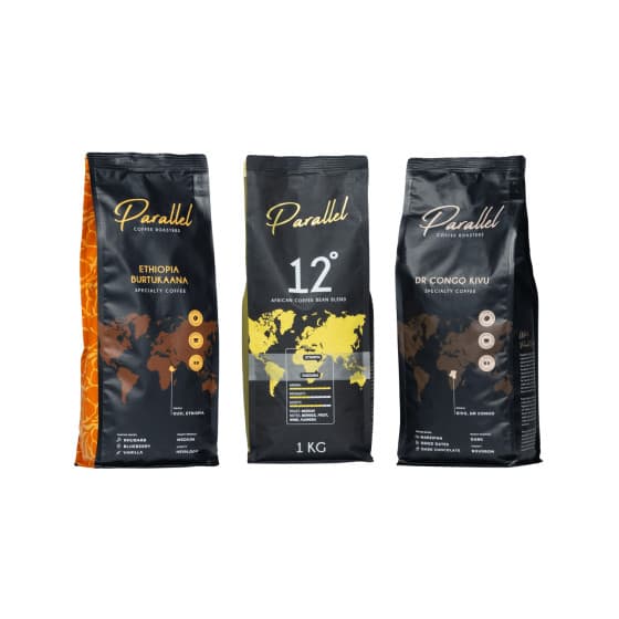 Kahvipapusetti Parallel Africa, 3 x 1 kg