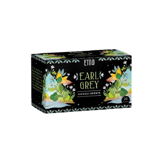 Musta tee ETNO Earl Grey, 20 kpl. – Etno