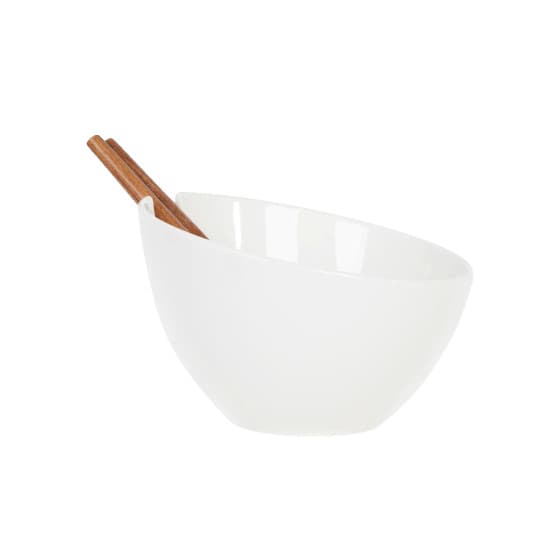 Salaattikulho aterimien kanssa Homla MOOKA, 24 cm – Homla