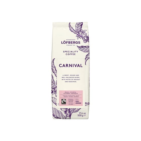 Kahvipavut Löfbergs Carnival Fairtrade, 500 g