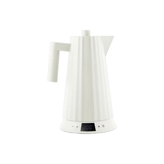 Alessi Plissé MDL21 W vedenkeitin lämpötilansäädöllä – 1.7 L, valkoinen – Alessi