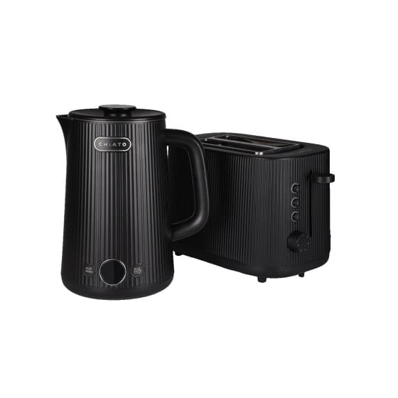 CHiATO aamiaissarja (heatPLAY vedenkeitin + toastPLAY leivänpaahdin) – musta – Chiato