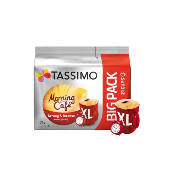 Kahvikapselit Tassimo Morning Cafe XL (yhteensopiva Bosch Tassimo -kapselikeitinten kanssa), 21 kpl.