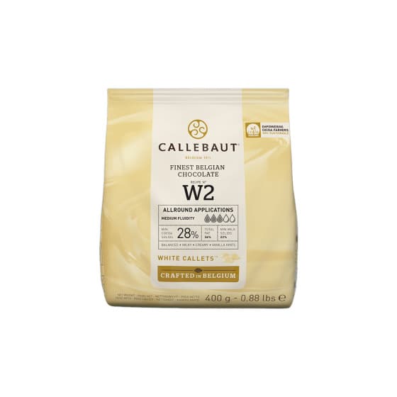 Callebaut W2 -valkosuklaanapit, 400 g