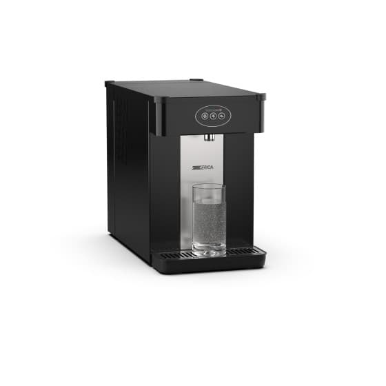 Zerica Supra 150 pöytätasolle asetettava juomavesiautomaatti (kylmä, huoneenlämpöinen, hiilihapotettu) – musta – Zerica