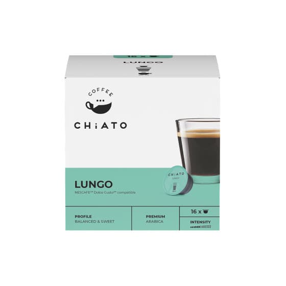 NESCAFÉ® Dolce Gusto® -koneisiin sopivat kahvikapselit CHiATO Lungo, 16 kpl.