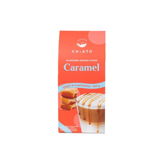 Karamellin makuinen jauhettu kahvi CHiATO Caramel, 250 g – Chiato