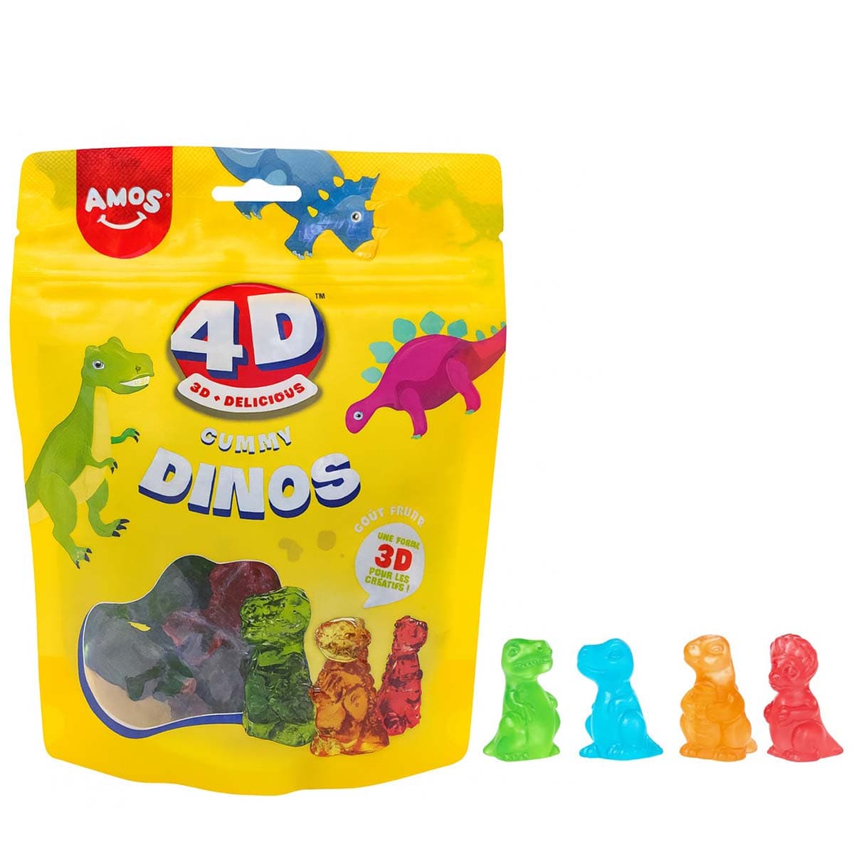 4D Dinosaurus -hyytelömakeiset, 140 g